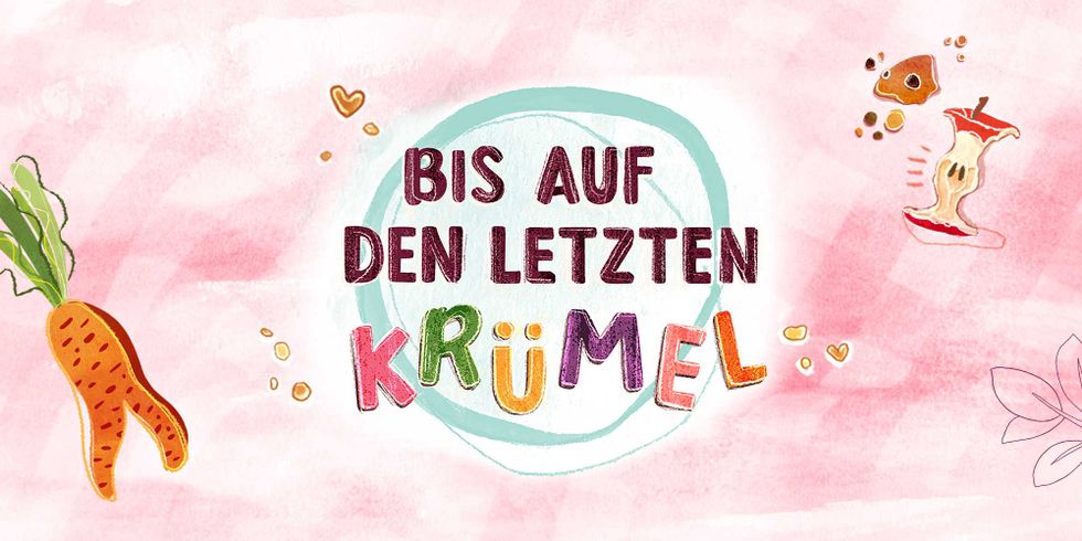 Bild mit der Aufschrift Bis auf den letzten Kruemel