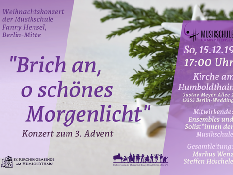 Plakat Weihnachtskonzert Wedding 2019