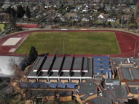 Eine Luftaufnahme des Sportcentrums Siemensstadt