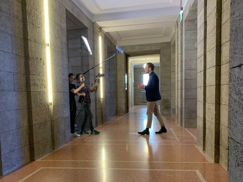 Dreharbeiten im Alten Stadthaus