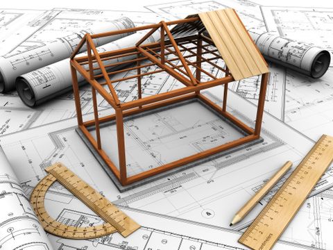 Abstrakte Darstellung zu Planen und Bauen