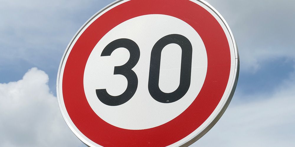 Verkehrsschild Zulässige Höchstgeschwindigkeit