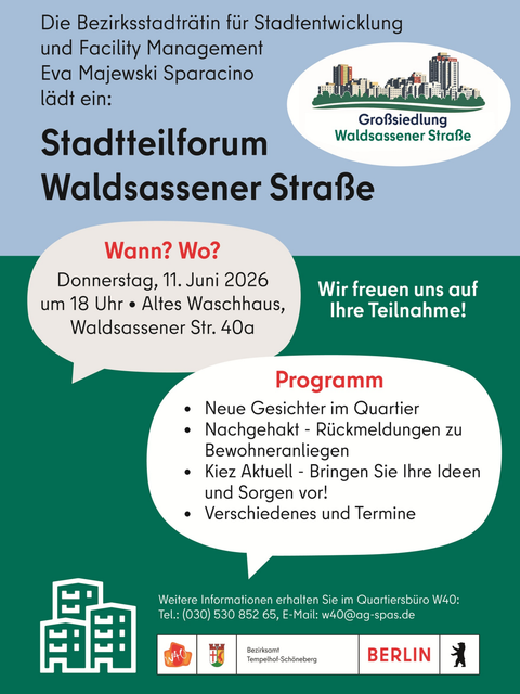 Plakat Stadtteilforum Waldsassener Straße
