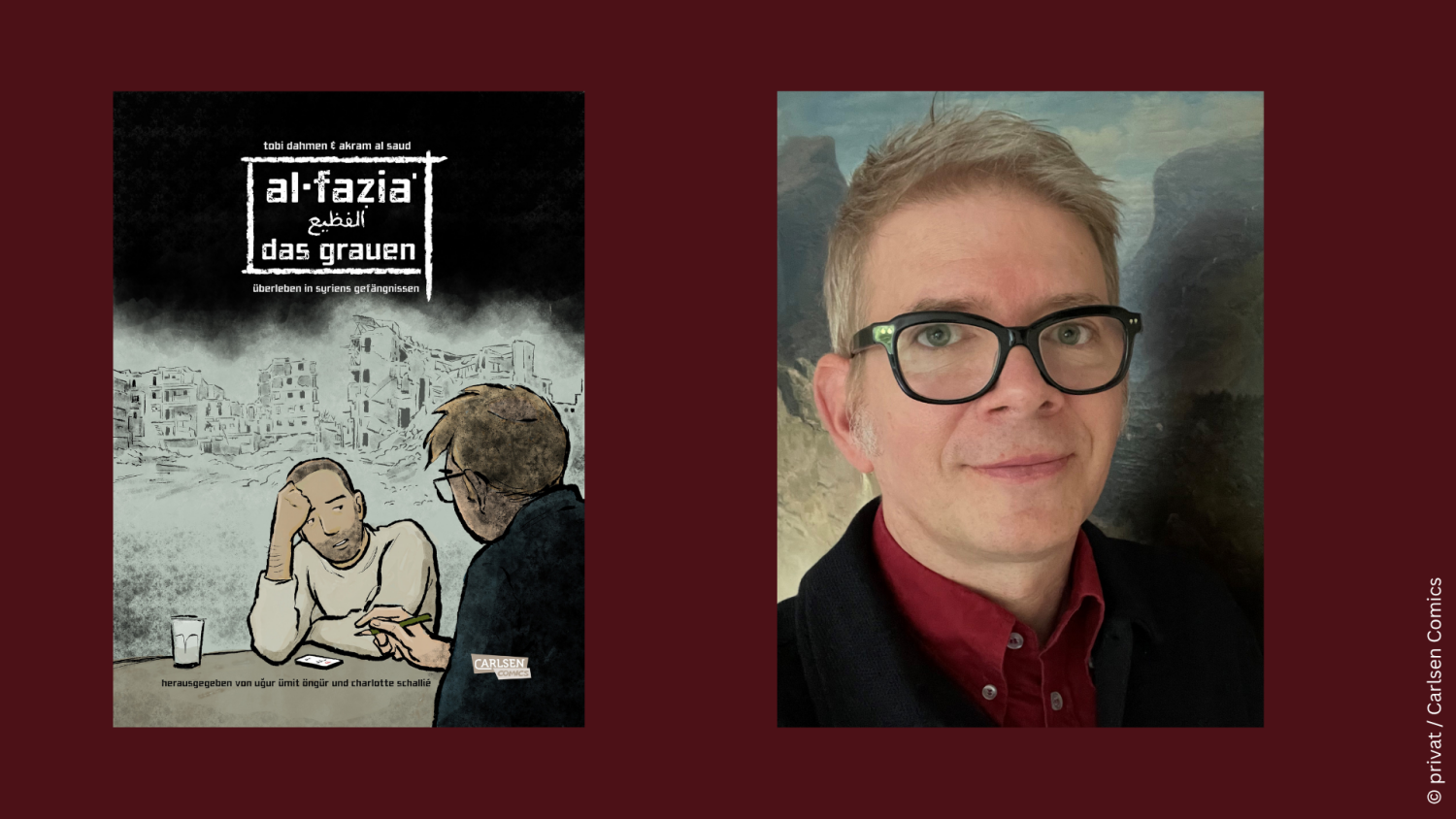 Buchcover mit Autorenfoto