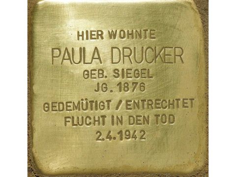 Stolperstein Paula Drucker (Bild: Stolpersteine-Initiative CW, Hupka)