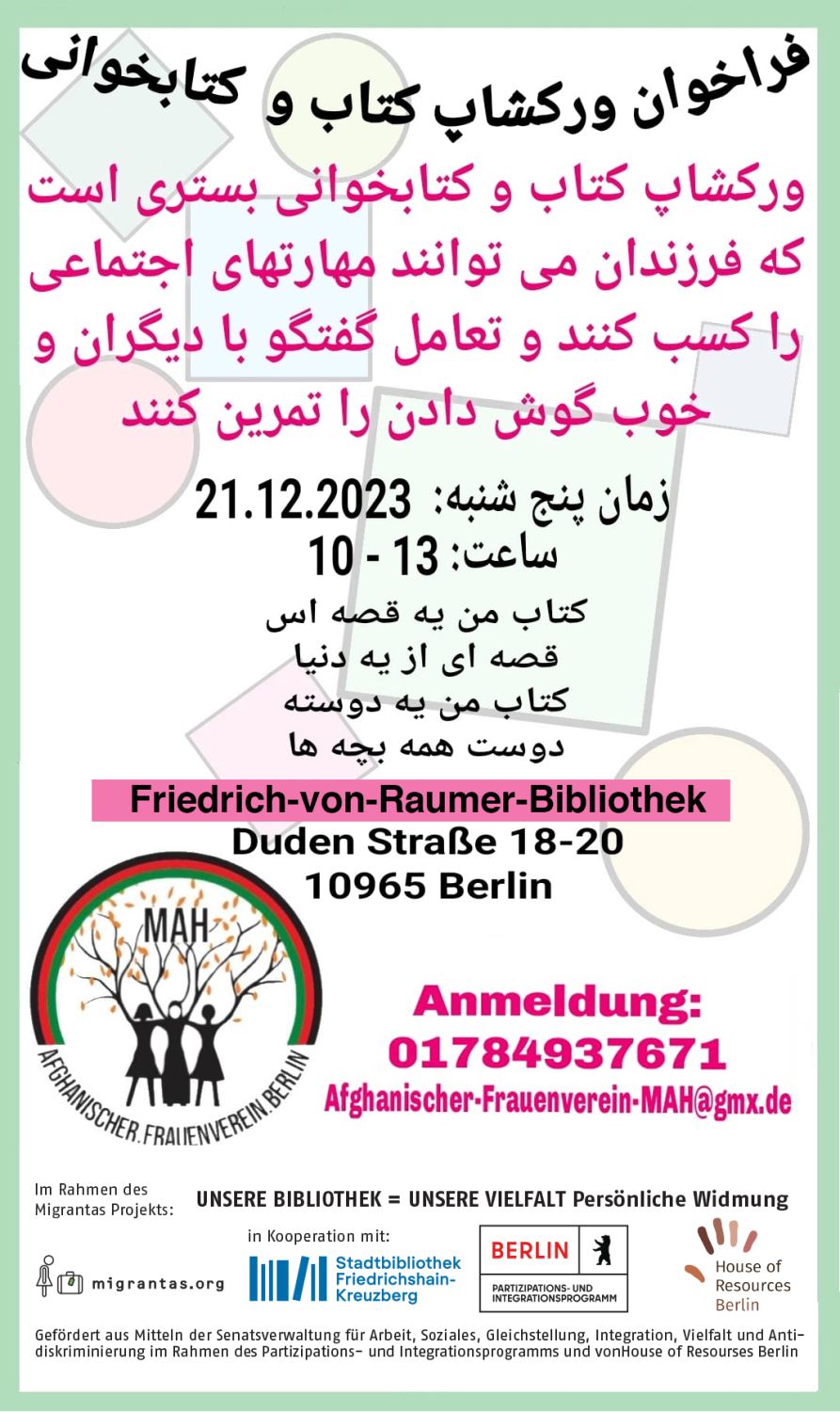 Veranstaltungskündigung - Dari