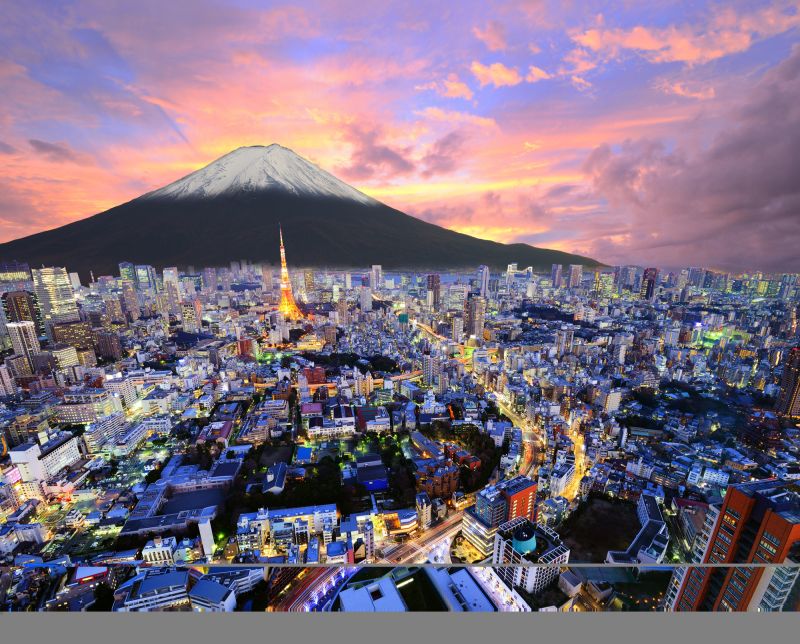 Tokio und Fujiyama