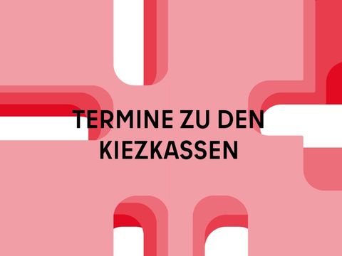 Teaser mit der Aufschrift Termine zu den Kiezkassen