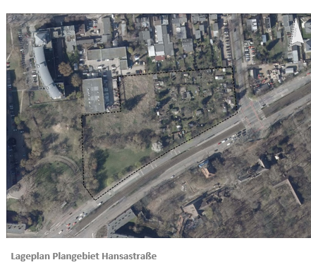 Lageplan Plangebiet Hansastraße