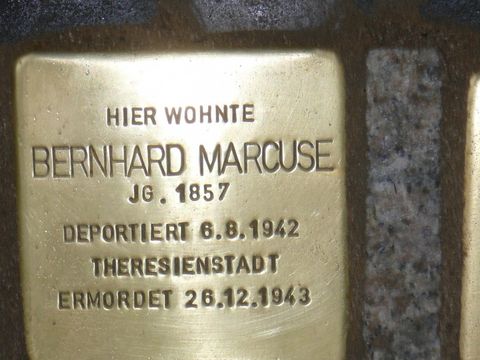 Stolperstein für Bernhard Marcuse