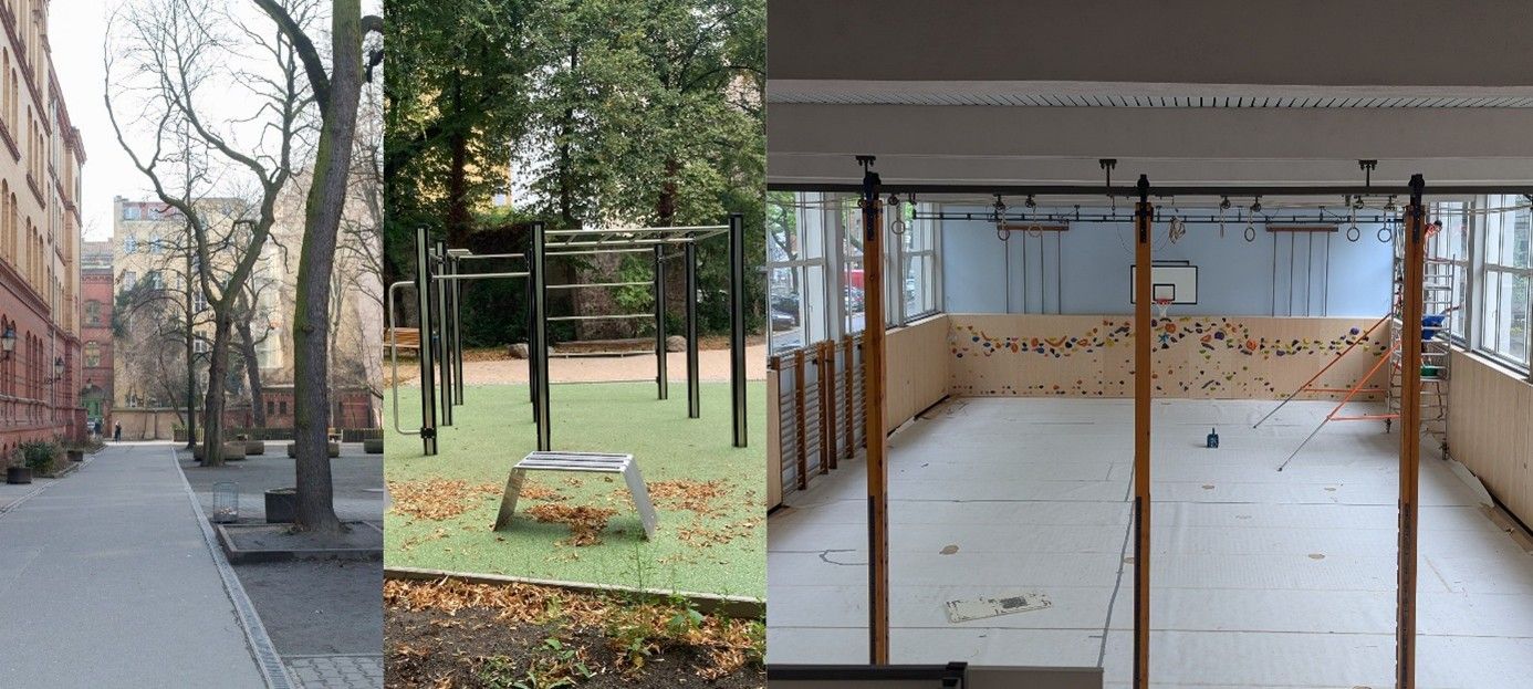 HH.-Hesse-Gymnasium, Fotocollage, 25.09.2025-03.06.2026 (Bild: S.T.E.R.N. GmbH und Stadtentwicklungsamt Friedrichshain-Kreuzberg)