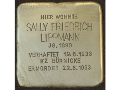 Stolperstein für Sally Friedrich Lippmann