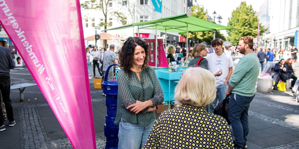Auftakt der Infotour zur Mobilitätswende mit Senatorin Bettina Jarasch am 10. September 2022 in Charlottenburg