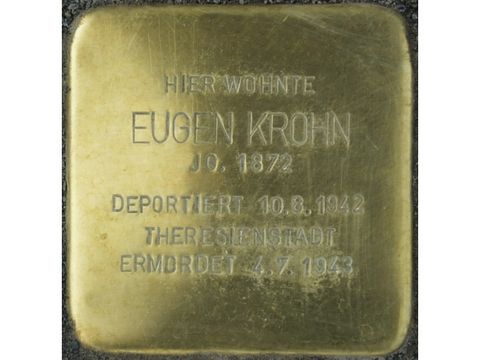 Stolperstein Eugen Krohn (Bild: Stolpersteine-Initiative CW, Hupka)