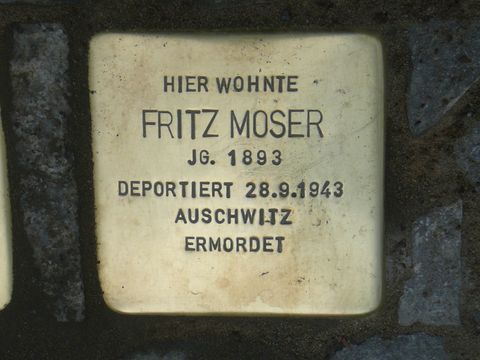Stolperstein für Fritz Moser