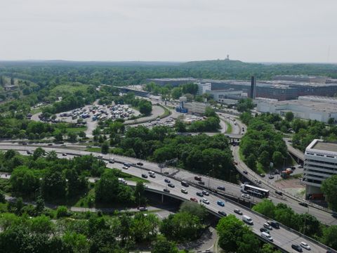 Schrägluftbild Autobahndreieck Funkturm Berlin