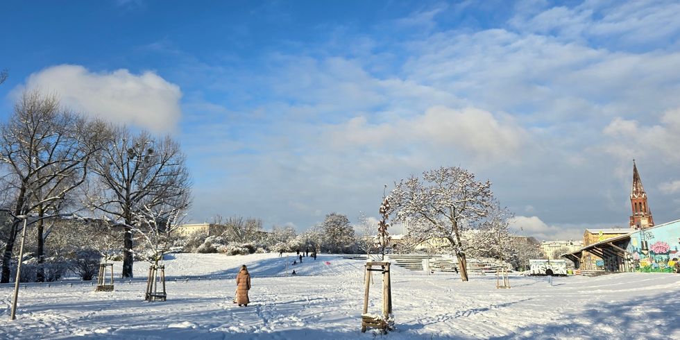 Foto vom Görlitzer Park bei Schnee