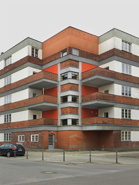 Die Wohnanlage Sonnenhof von Erwin Gutkind in Berlin-Lichtenberg, erbaut Anfang der 1920er-Jahre