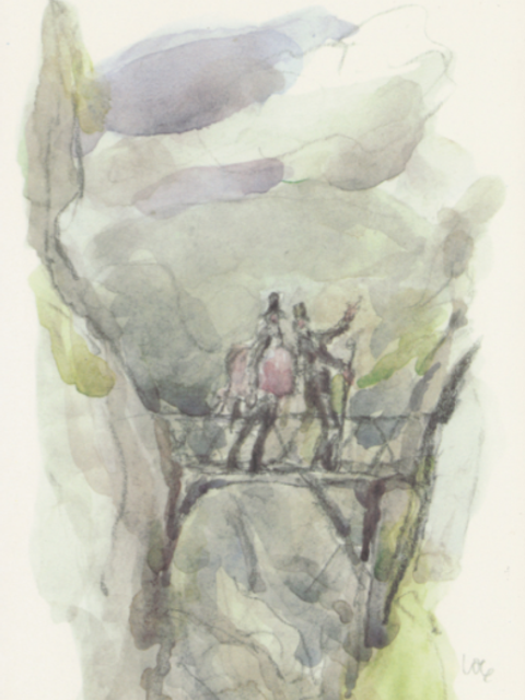Aquarell: Begegnung, 1996
