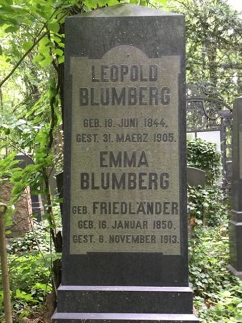 Grabstein Leopold und Emma Blumberg (Bild: Florence Springer Moehl)