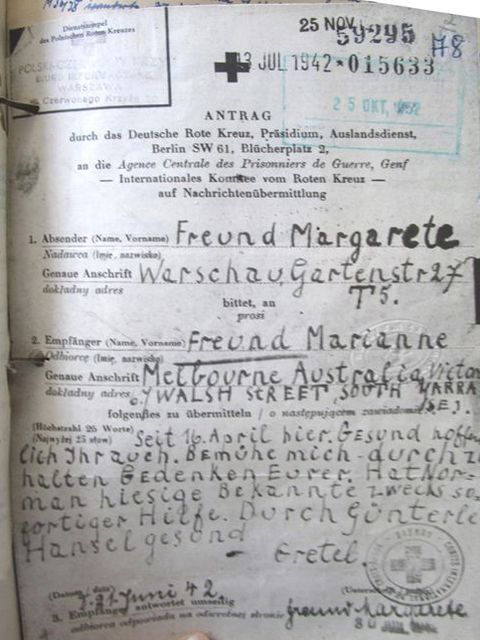 Nachricht an die die Tochter Marianne (Bild: Familienarchiv)