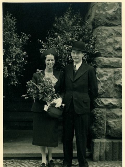 Carl und Johanna Fuchs am Tag ihrer Hochzeit (Bild: Privatarchiv Frank Lippmann)