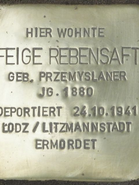 Stolperstein Feige Rebensaft, Foto: H.-J. Hupka, 2013