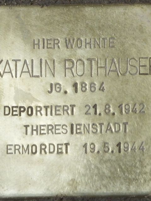 Stolperstein Katalin Rothauser, Foto:H.-J. Hupka