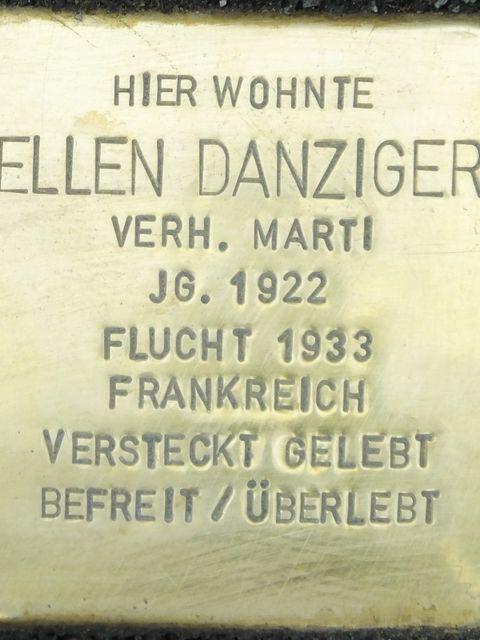 Stolperstein Ellen Danziger, Foto:H.-J. Hupka