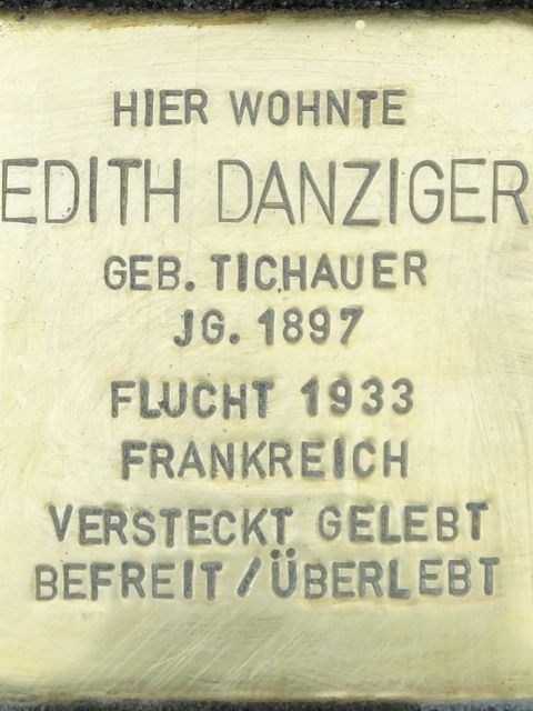 Stolperstein Edith Danziger, Foto:H.-J. Hupka