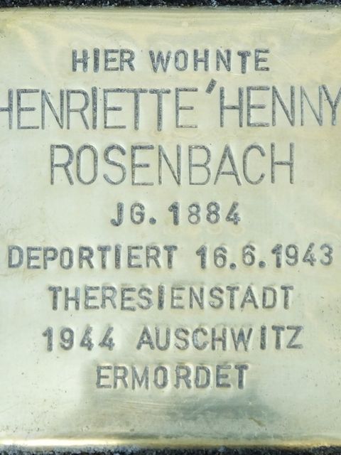 Stolperstein Henriette Rosenbach, Foto:H.-J. Hupka