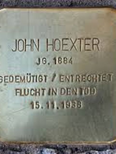 Stolperstein John Höxter, Foto: Poesie schmeckt gut e.V., Jena, 2013