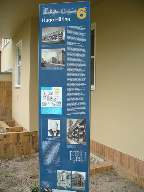 Infotafel 6 Hugo Häring, 3.8.2007, Foto: KHMM