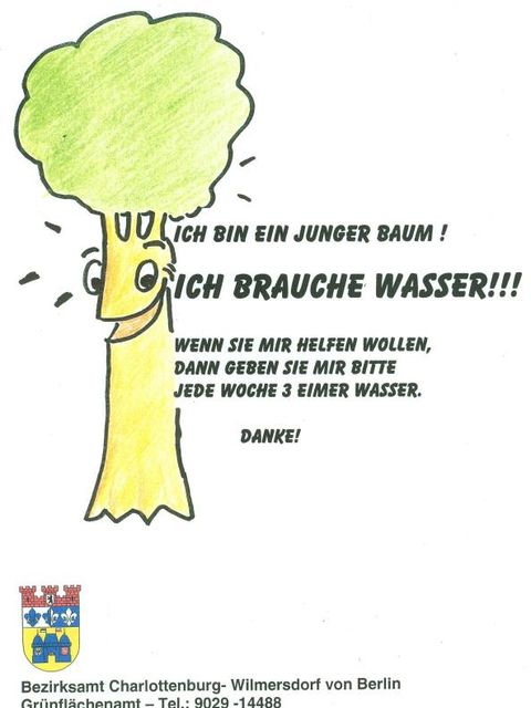 Aktion 2008: Charlottenburg-Wilmersdorf bittet: Gießt die Bäume!