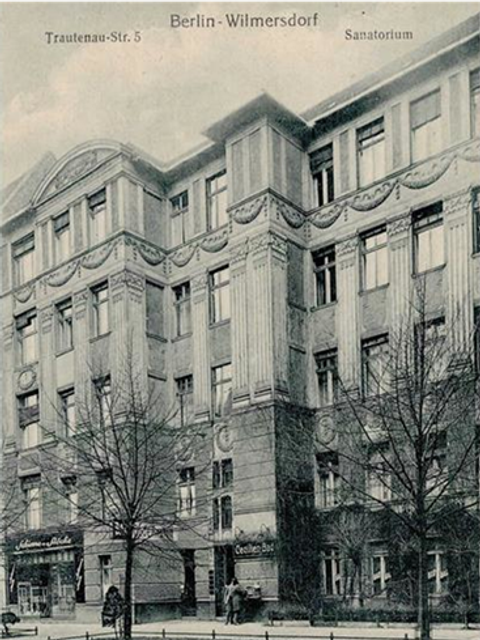 Postkarte aus dem Jahr 1920 zeigt die Privat-Klinik Wilmersdorf