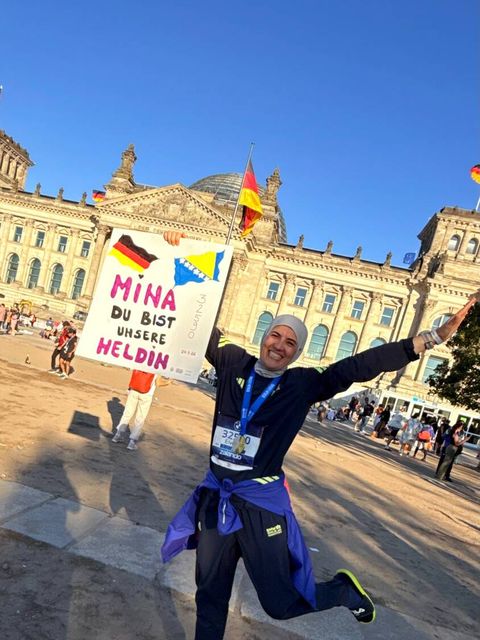 Frau Selimovic läuft den Marathon