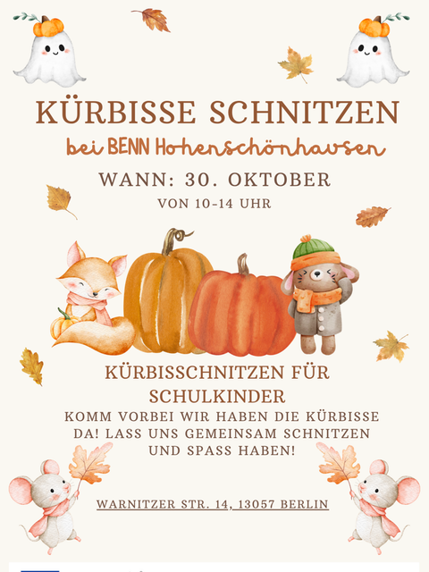 Kürbisfest im BENN mit Datum, Uhrzeit und Adresse