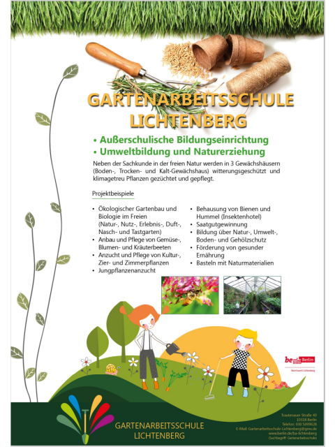 Imageposter der Gartenarbeitsschule (Bild: Bezirksamt Lichtenberg)