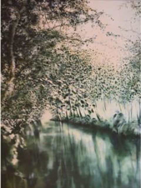Ruth Biller: Havel 1, 2013, <br>Öl auf Leinand, 180x130