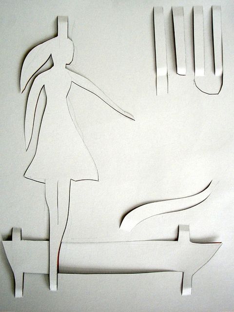 Uta Jeran, Märchen und Mythen IV, Papierschnitt