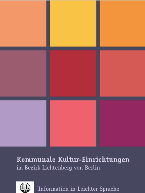 Cover der Broschüre Kommunale Kultur-Einrichtungen im Bezirk Lichtenberg von Berlin