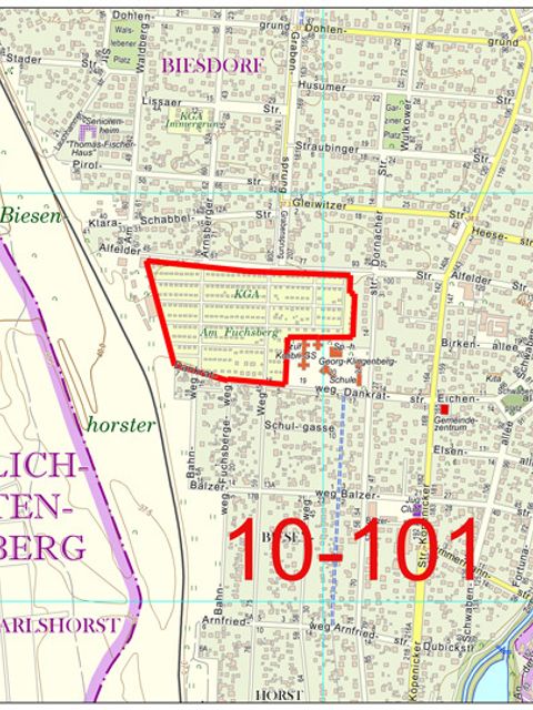 Geltungsbereich des Bebauungsplans 10-101