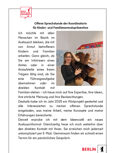 Offene Sprechstunde der Koordinatorin