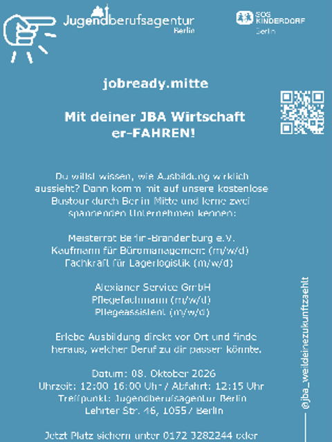 JBA-Eventflyer - "jobready.mitte - Wirtschaft erfahren"