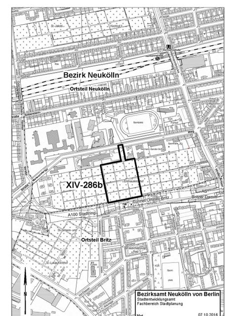 Bebauungsplan XIV-286b Übersichtsplan