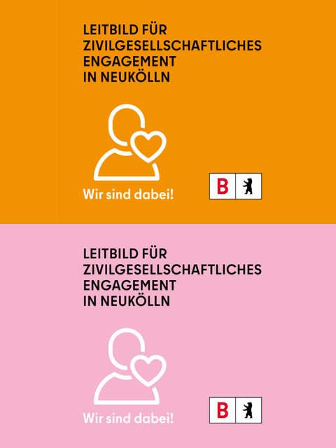 Leitbild Sticker orange-rosa