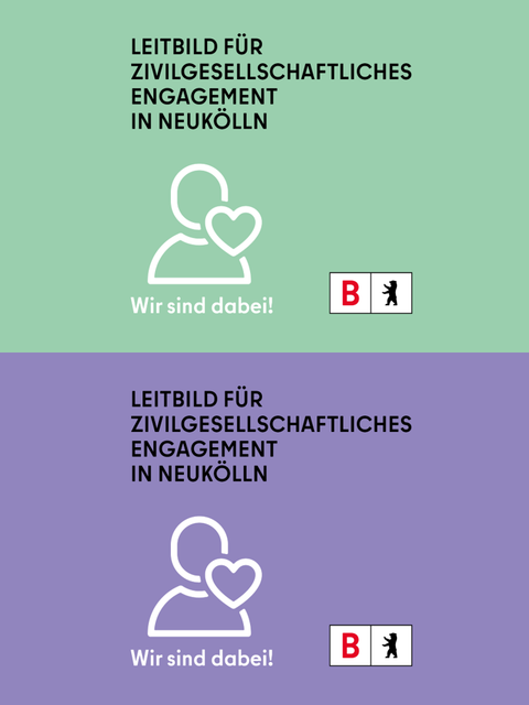 Leitbild Sticker hellgrün-lila