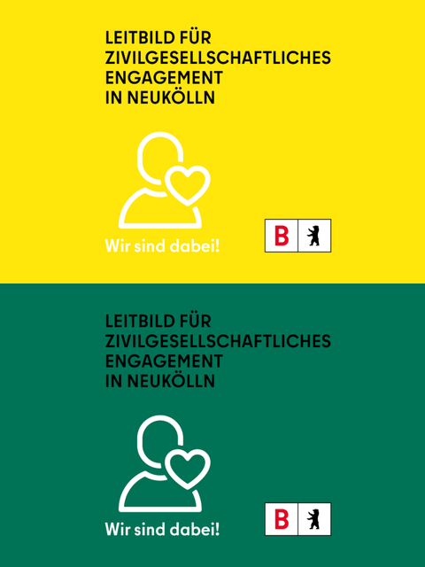 Leitbild Sticker gelb-dunkelgrün