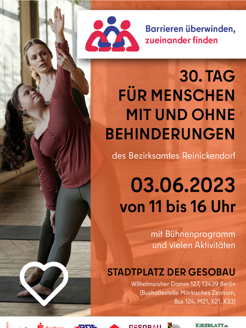 Plakat zum Tag für Menschen mit und ohne Behinderungen (Bild: BA Reinickendorf)