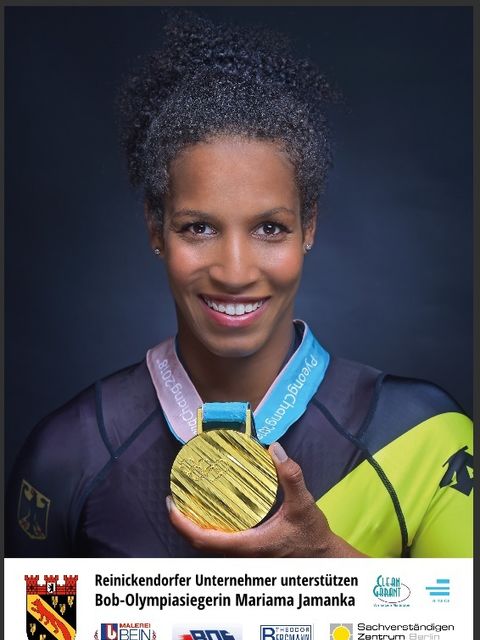 Reinickendorf unterstützt Bob-Olympiasiegerin Mariama Jamanka. (Bild: BA Reinickendorf)